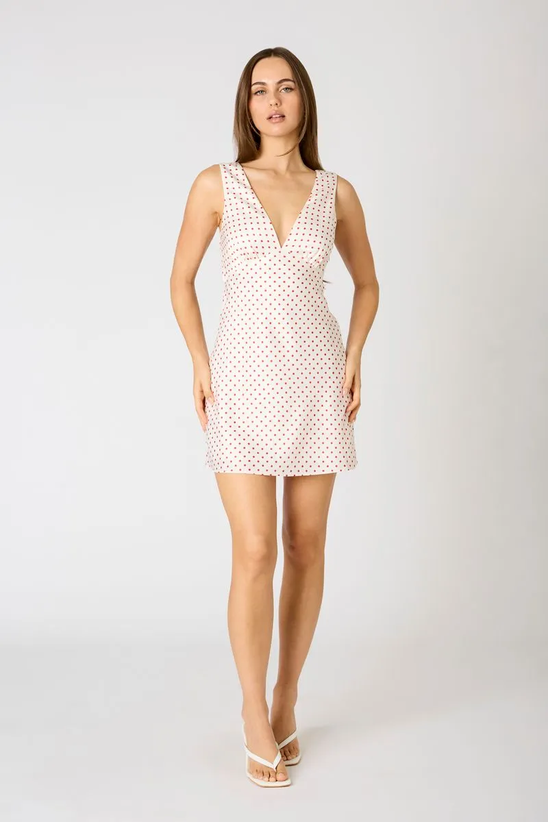 Satin Bias Polka Dot Mini Dress sold by Cotton Candy LA