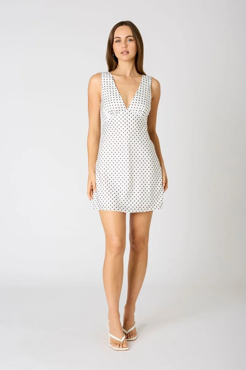 Satin Bias Polka Dot Mini Dress sold by Cotton Candy LA