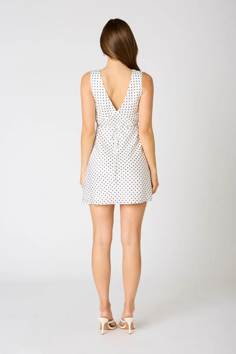 Satin Bias Polka Dot Mini Dress sold by Cotton Candy LA product image thumbnail 3