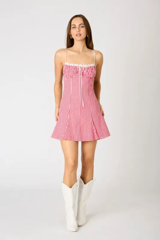 Milkmaid Gingham Mini Dress sold by Cotton Candy LA