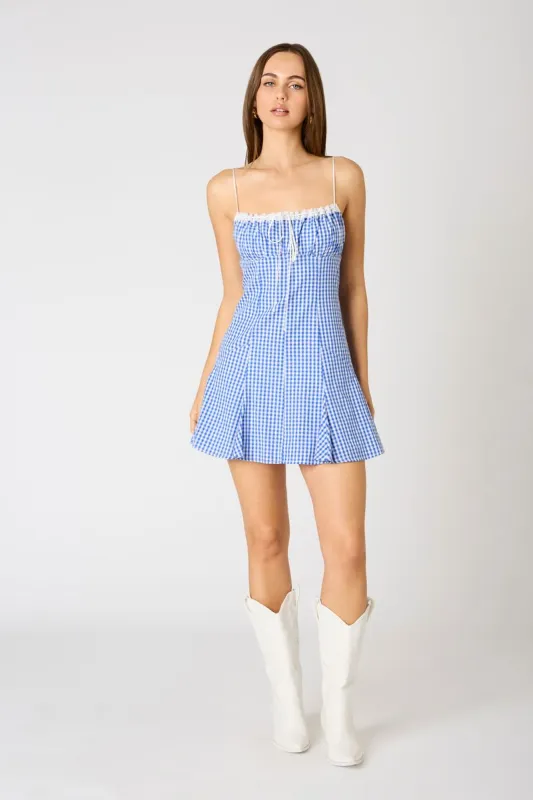 Milkmaid Gingham Mini Dress sold by Cotton Candy LA