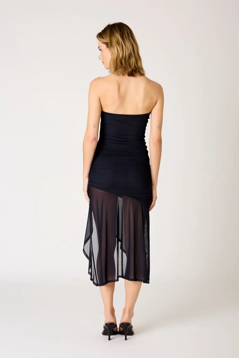Strapless Ruched Asymmetrical Dress sold by Cotton Candy LA product image thumbnail 3