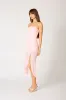 Strapless Ruched Asymmetrical Dress sold by Cotton Candy LA