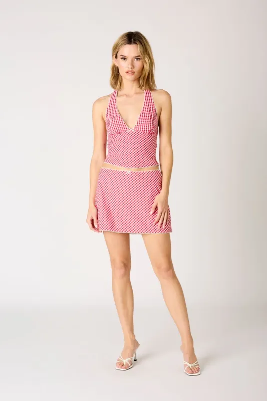 Gingham Mini Skirt sold by Cotton Candy LA