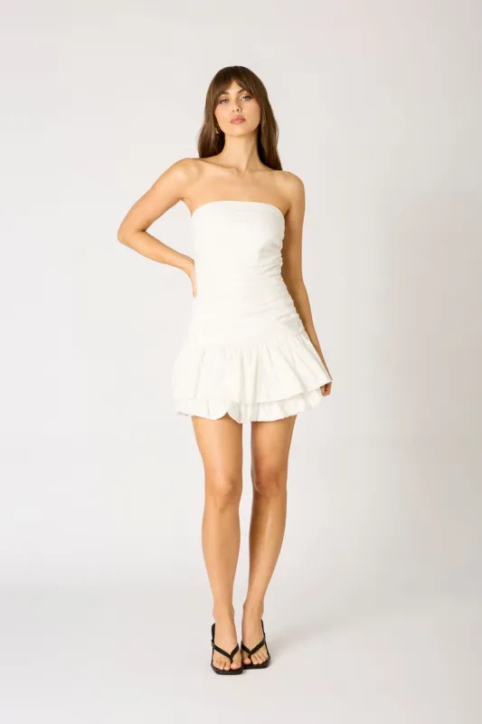 Strapless Ruched Mini Dress sold by Cotton Candy LA
