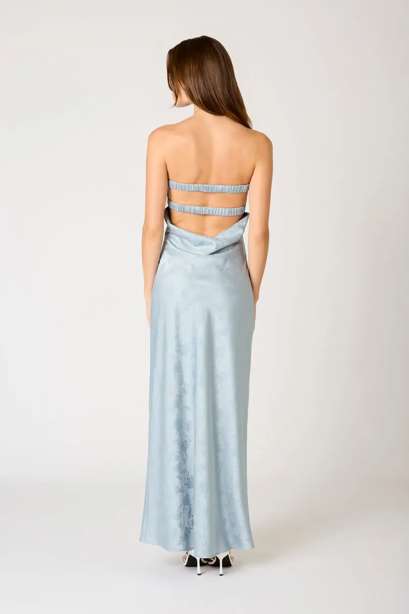 Jacquard Strapless Satin Maxi Dress sold by Cotton Candy LA product image thumbnail 3