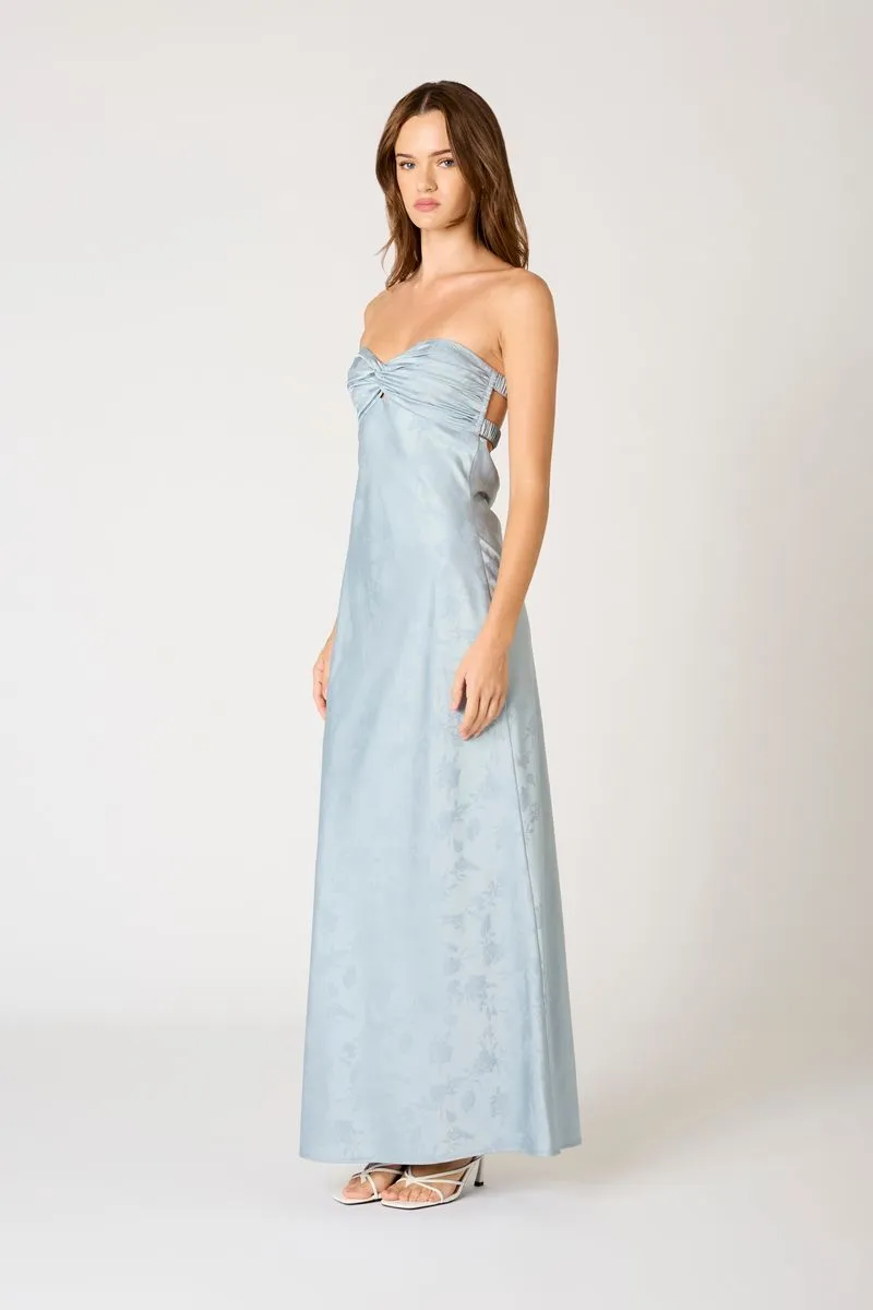 Jacquard Strapless Satin Maxi Dress sold by Cotton Candy LA product image thumbnail 2