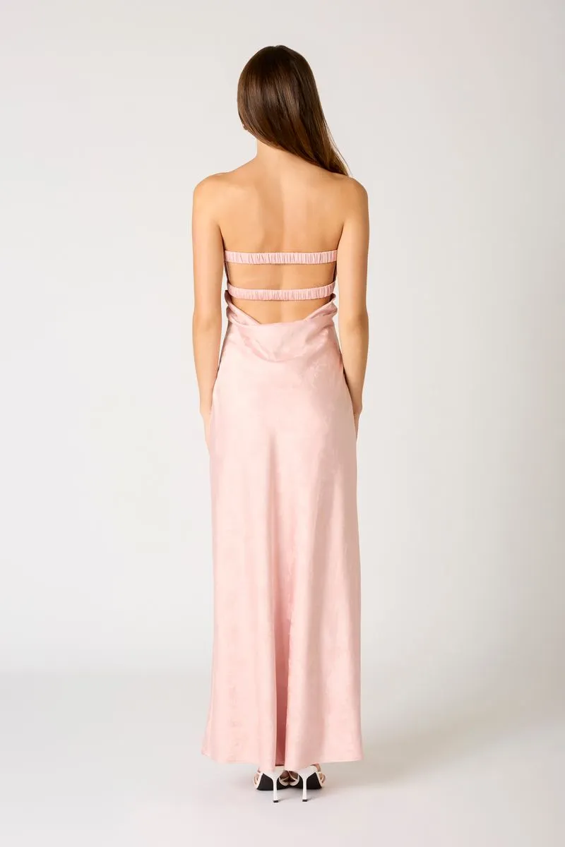 Jacquard Strapless Satin Maxi Dress sold by Cotton Candy LA product image thumbnail 4