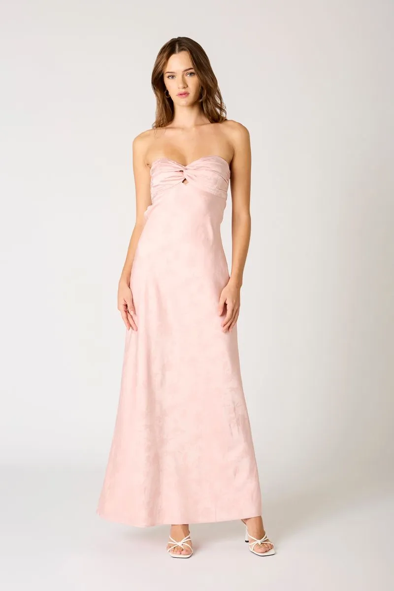 Jacquard Strapless Satin Maxi Dress sold by Cotton Candy LA product image thumbnail 2