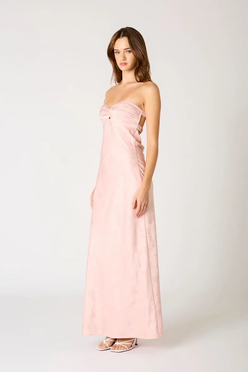 Jacquard Strapless Satin Maxi Dress sold by Cotton Candy LA product image thumbnail 3
