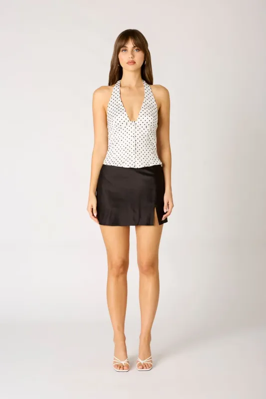 Satin A-line Mini Skirt sold by Cotton Candy LA