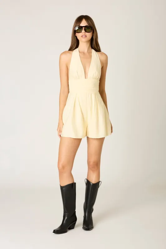Pleated Halter Romper sold by Cotton Candy LA