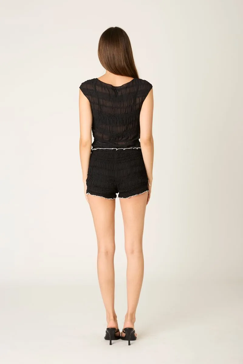 Ruffle Tie Smocked Shorts sold by Cotton Candy LA product image thumbnail 3