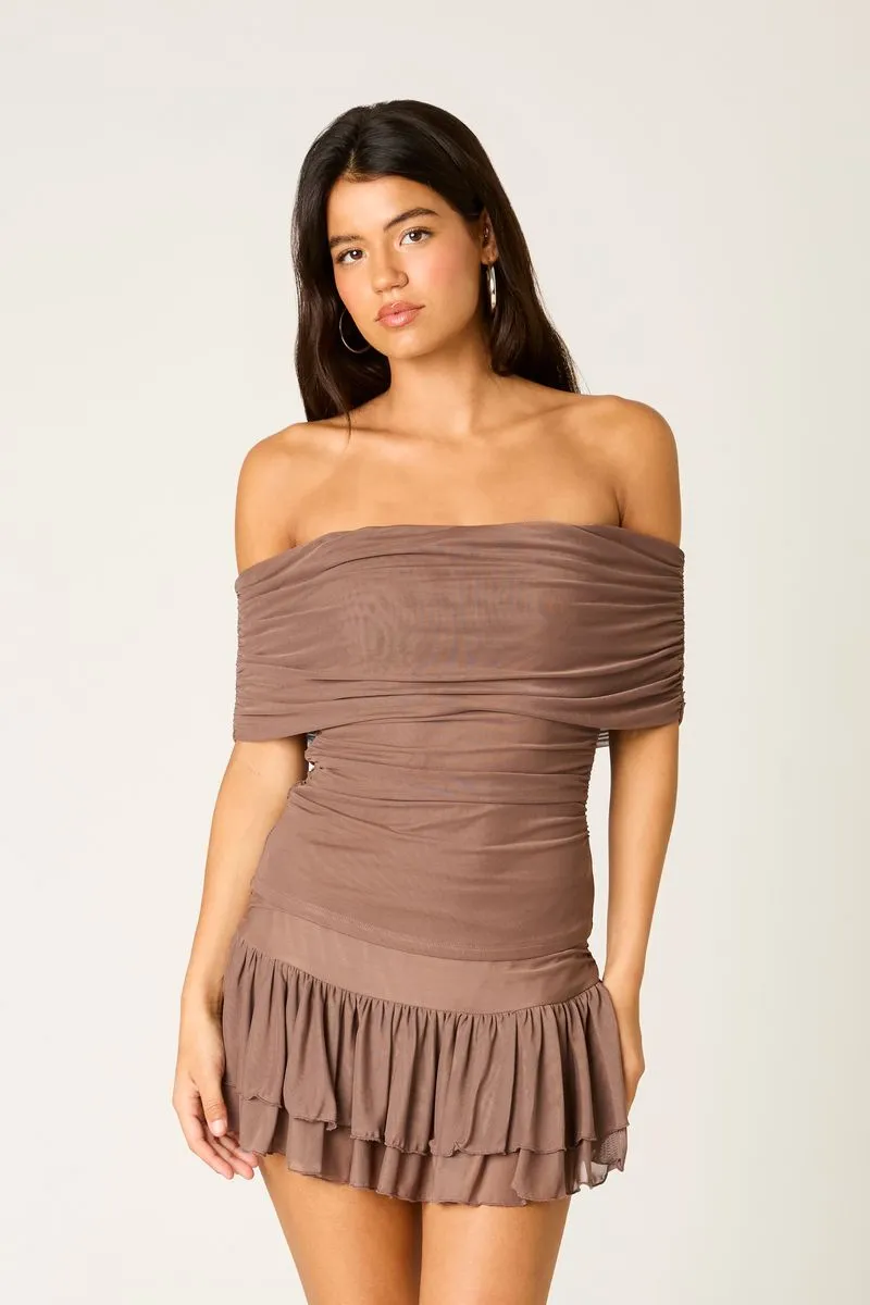 Off Shoulder Mesh Top sold by Cotton Candy LA