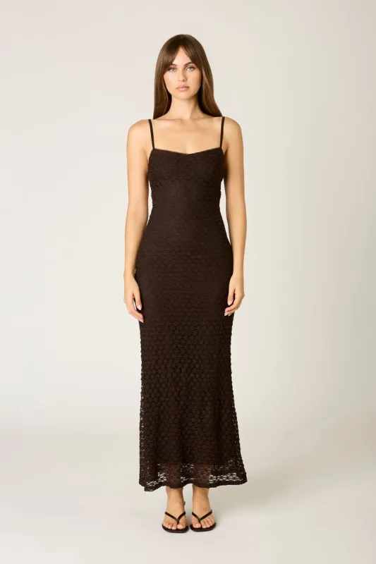 Textured Mesh Midi Dress sold by Cotton Candy LA