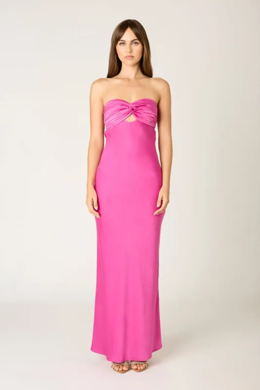 Strapless Satin Maxi Dress sold by Cotton Candy LA