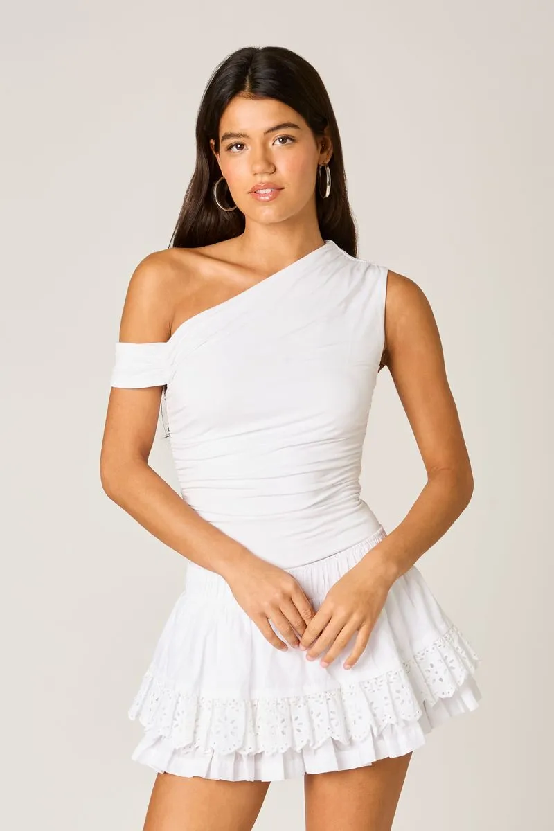 Eyelet Ruffle Mini Skirt sold by Cotton Candy LA