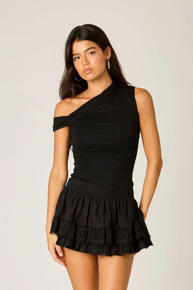 Eyelet Ruffle Mini Skirt sold by Cotton Candy LA