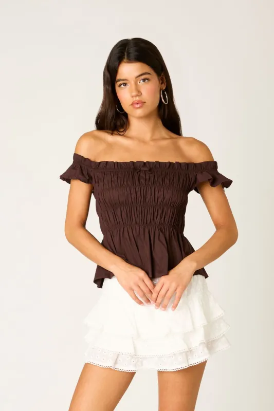 Off-The-Shoulder Smocked Top sold by Cotton Candy LA
