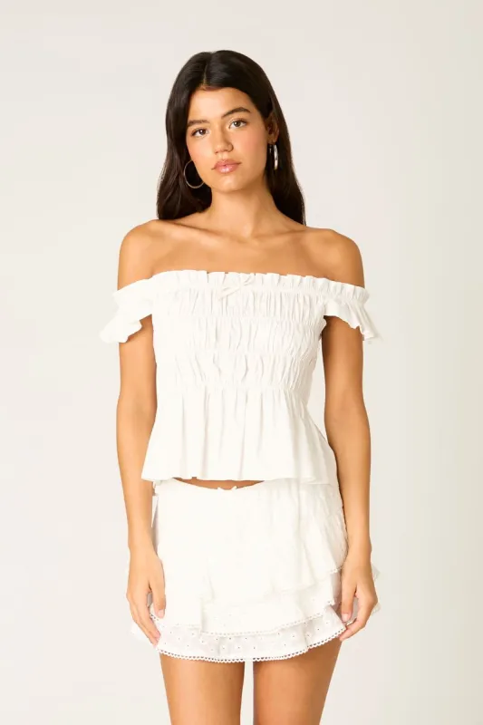 Off-The-Shoulder Smocked Top sold by Cotton Candy LA
