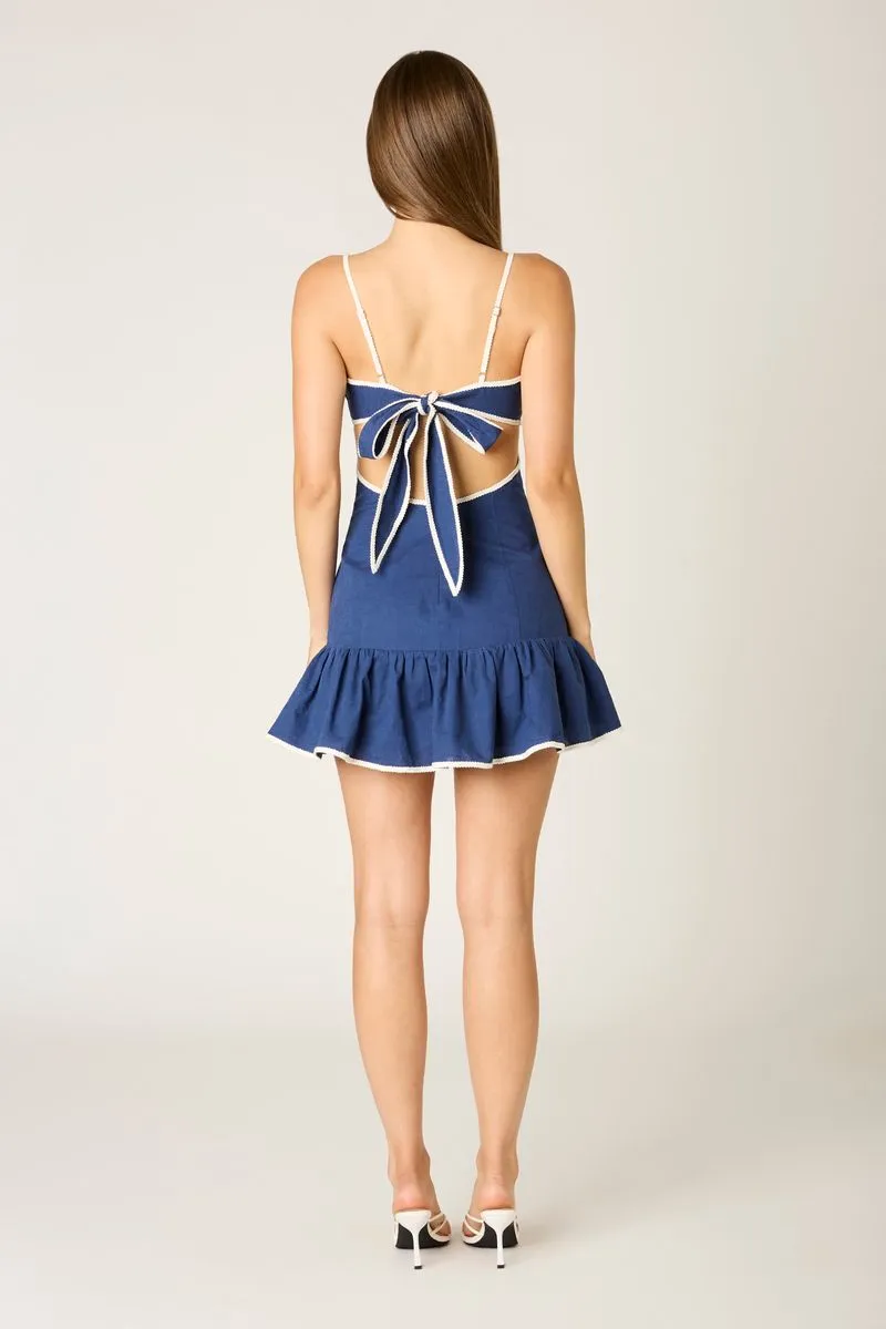 Contrast Trim Cutout Mini Dress sold by Cotton Candy LA product image thumbnail 3