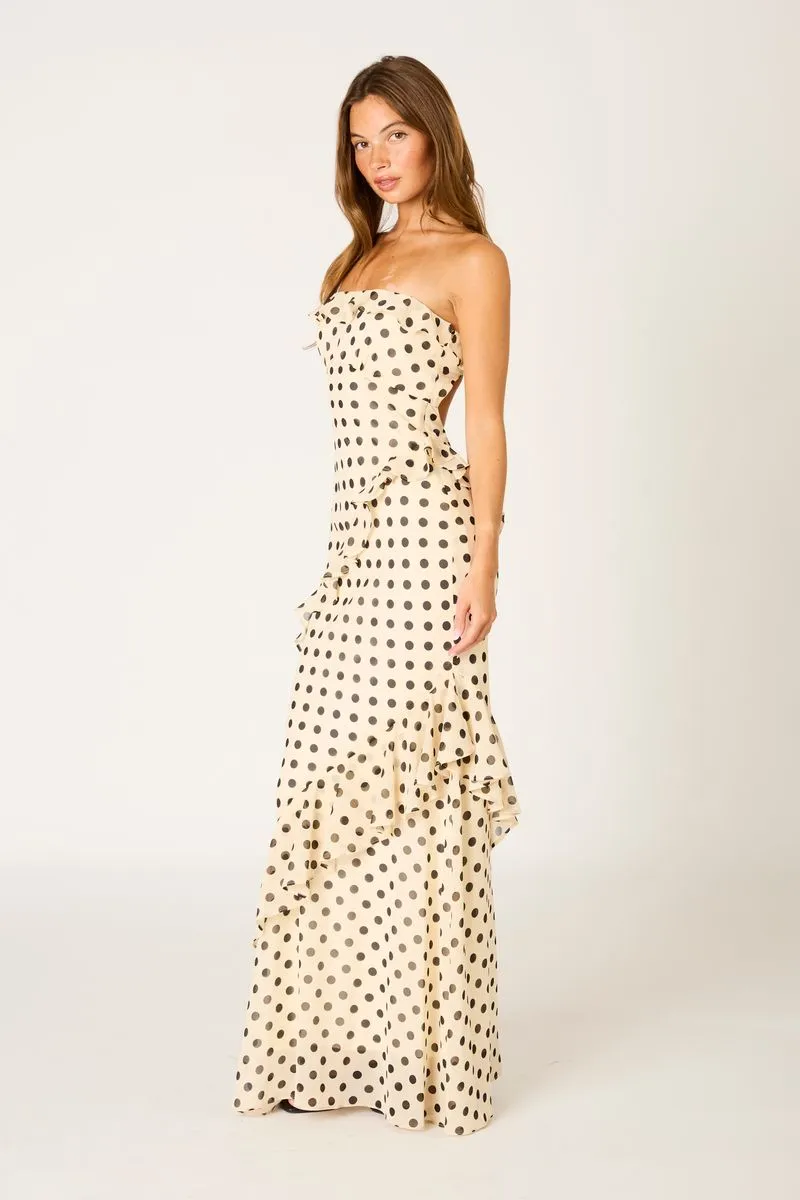 Polka Dot Cascade Maxi Dress sold by Cotton Candy LA product image thumbnail 2