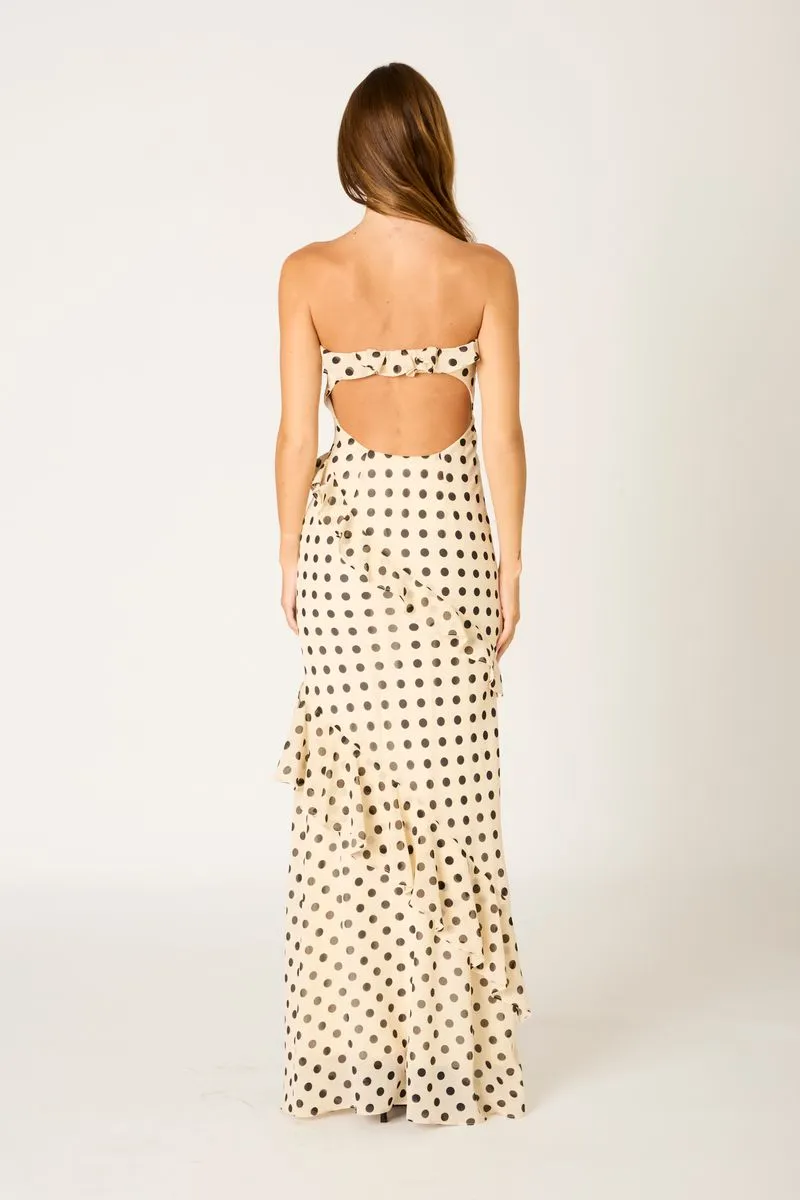 Polka Dot Cascade Maxi Dress sold by Cotton Candy LA product image thumbnail 3