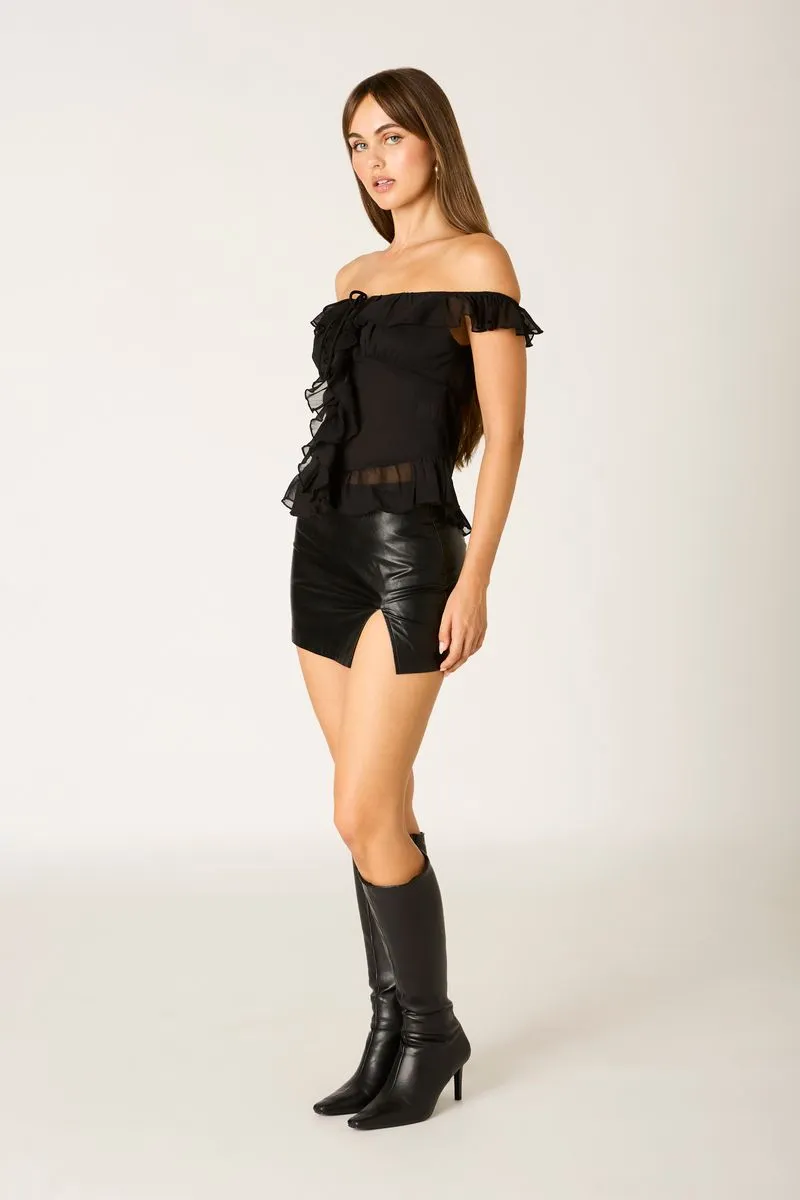 Chiffon Off The Shoulder Top sold by Cotton Candy LA product image thumbnail 2