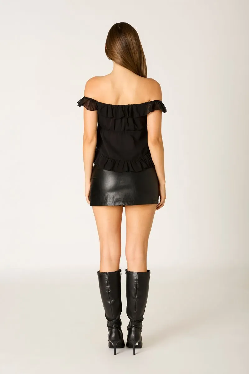 Chiffon Off The Shoulder Top sold by Cotton Candy LA product image thumbnail 3