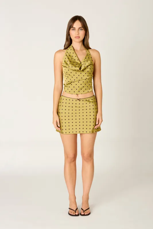 Draped Polka Dot Halter Top sold by Cotton Candy LA