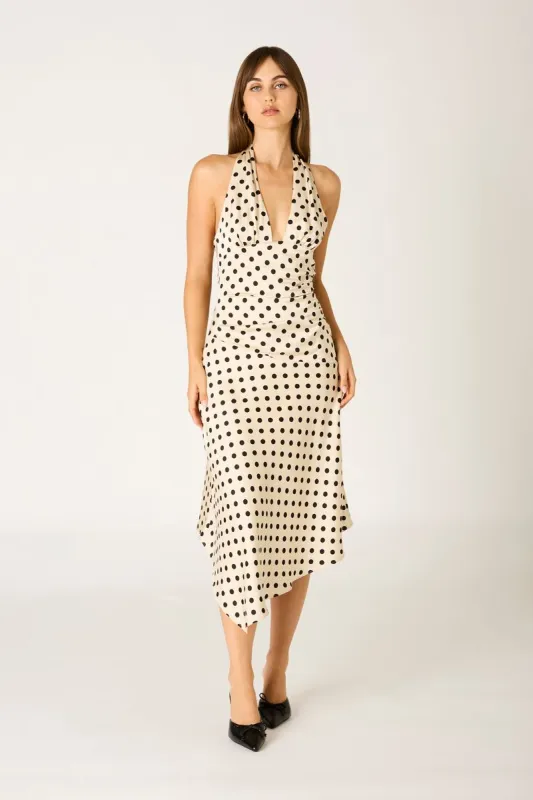 Polka Dot Halter Midi Dress sold by Cotton Candy LA