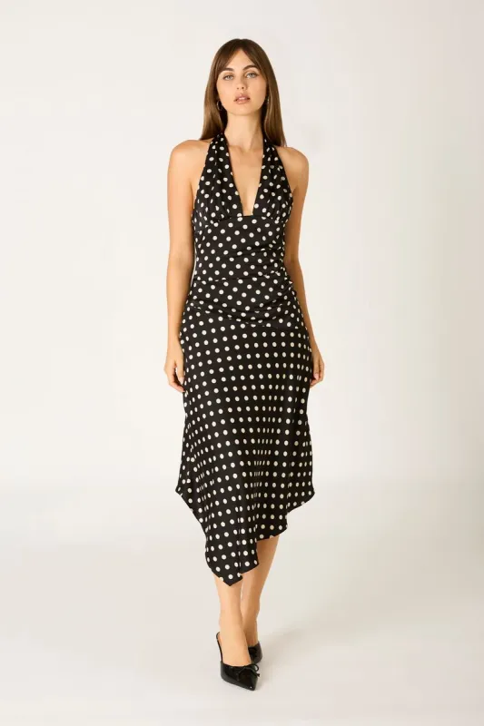 Polka Dot Halter Midi Dress sold by Cotton Candy LA