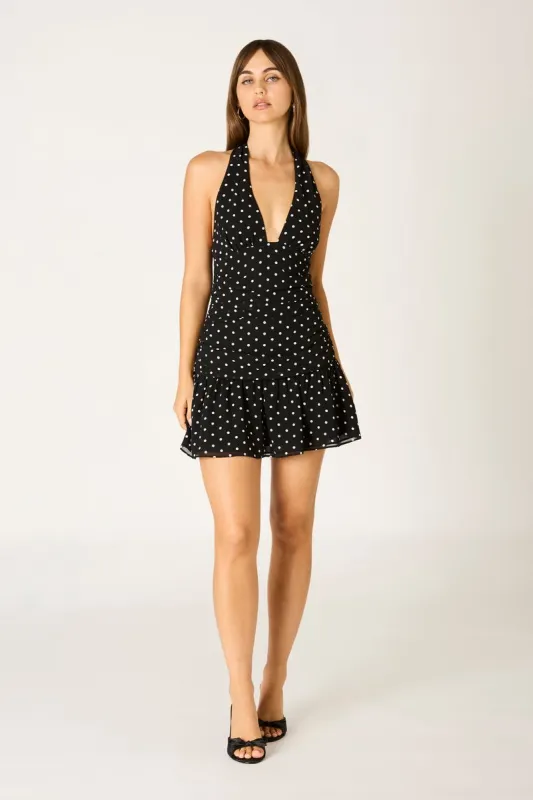 Polka Dot Halter Mini Dress sold by Cotton Candy LA