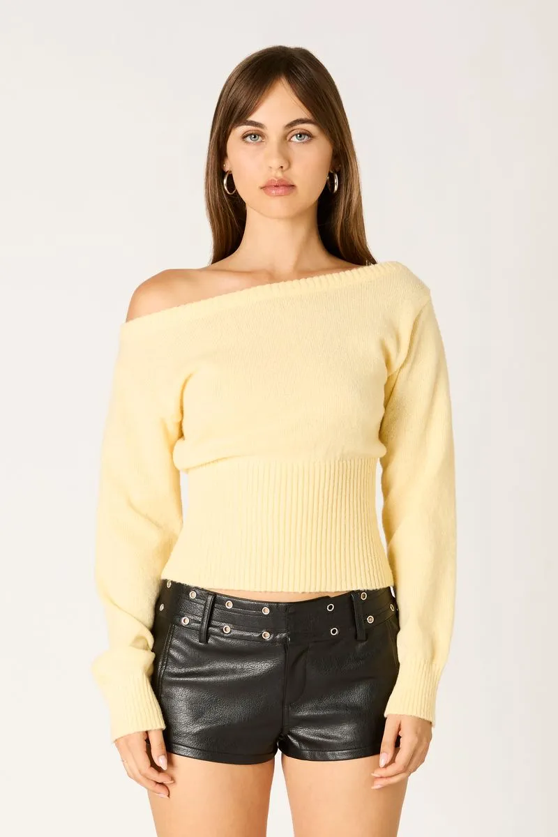 Off-Shoulder Sweater Top sold by Cotton Candy LA product image thumbnail 2