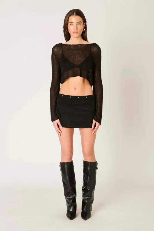 Sheer Knit Long Sleeve made by Cotton Candy LA