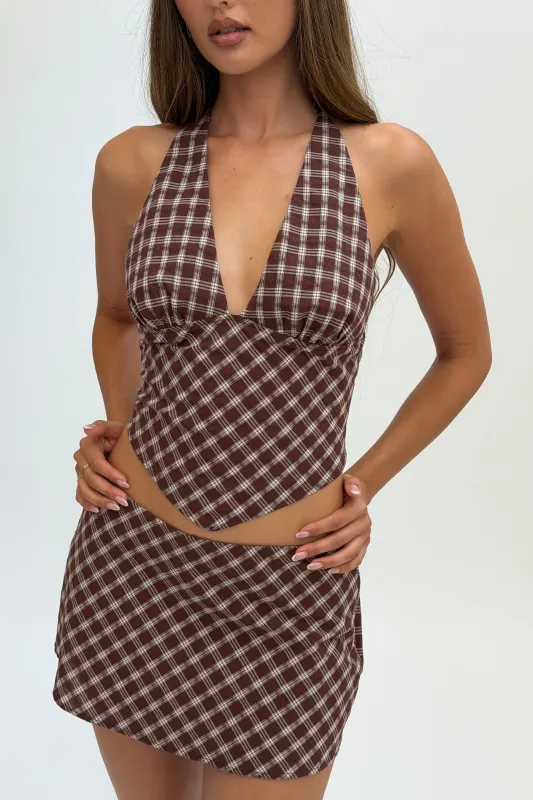 Plaid Low-Rise Mini Skirt made by Cotton Candy LA