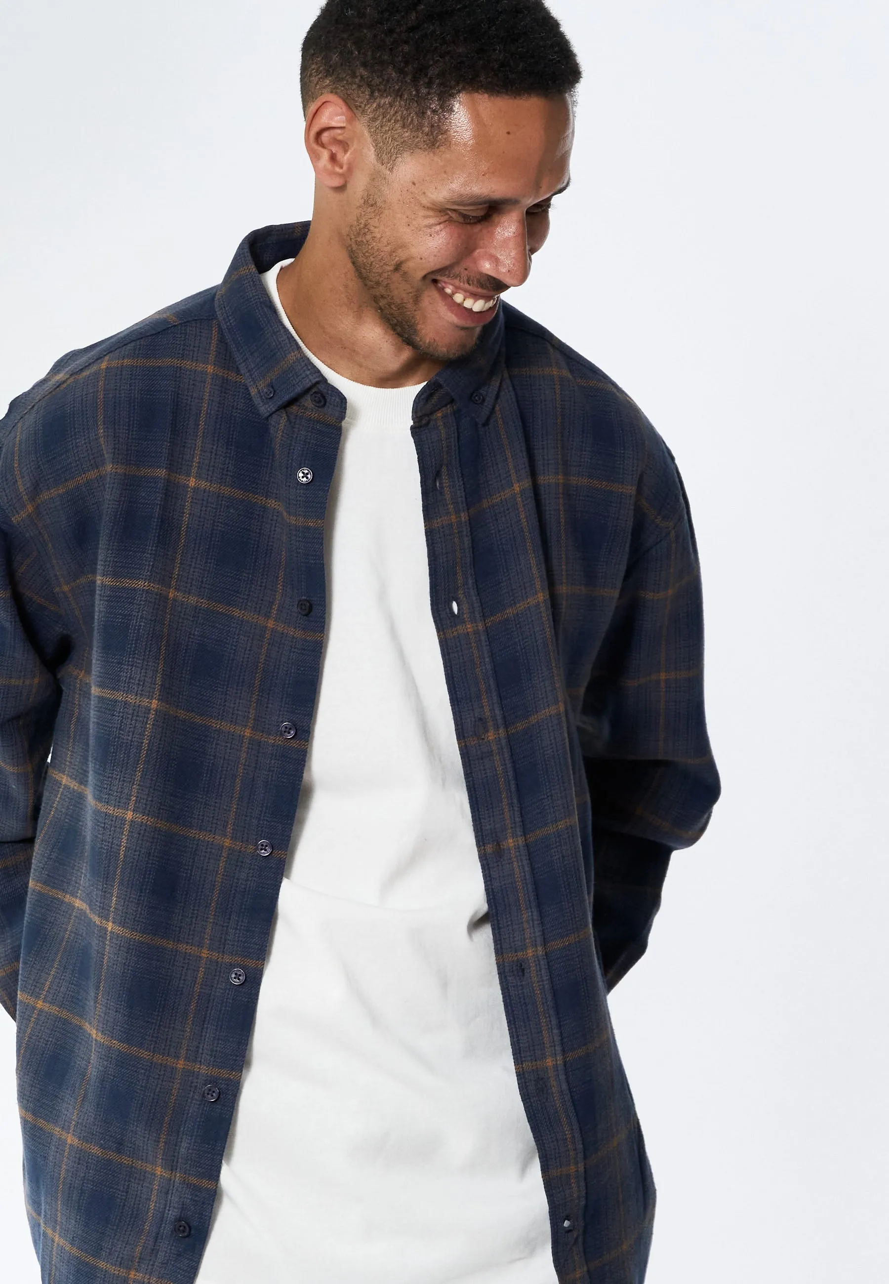 Shirt flanel Check - Navy/Grey sold by Legends product image thumbnail 5
