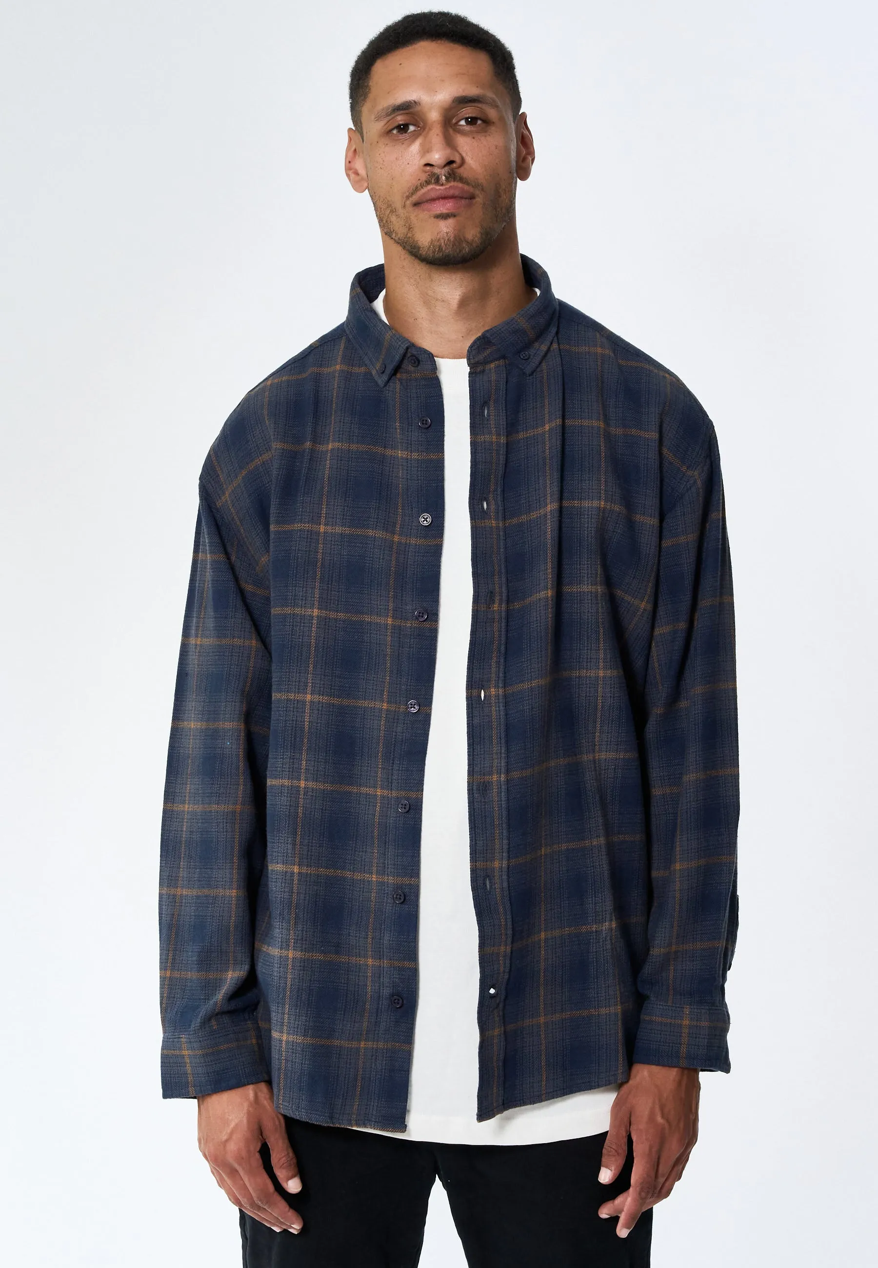 Shirt flanel Check - Navy/Grey sold by Legends product image thumbnail 2