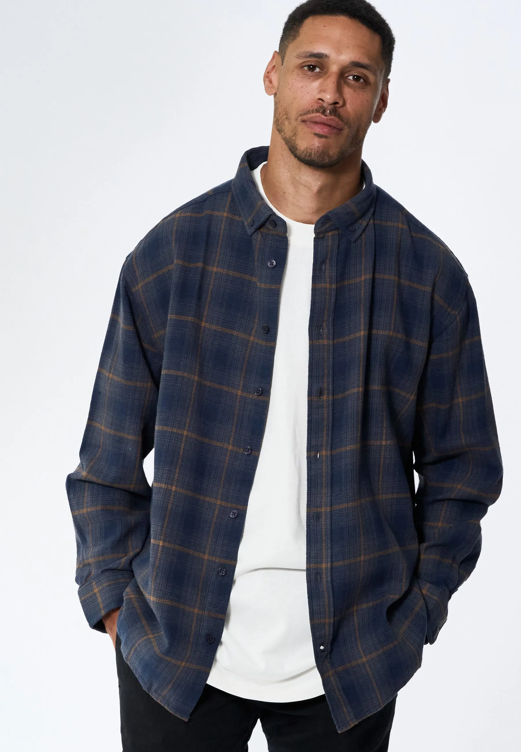 Shirt flanel Check - Navy/Grey sold by Legends product image thumbnail 3