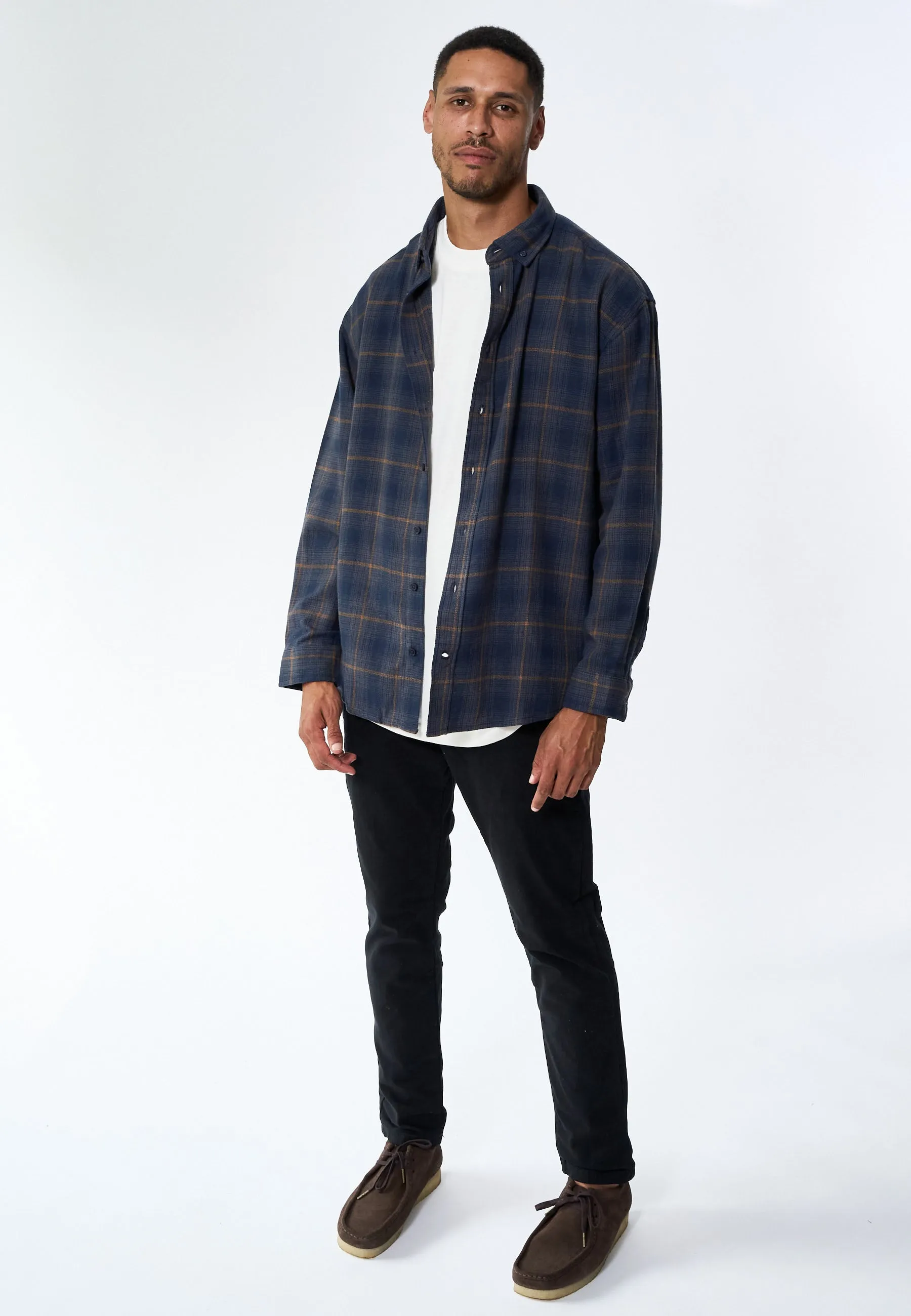 Shirt flanel Check - Navy/Grey sold by Legends