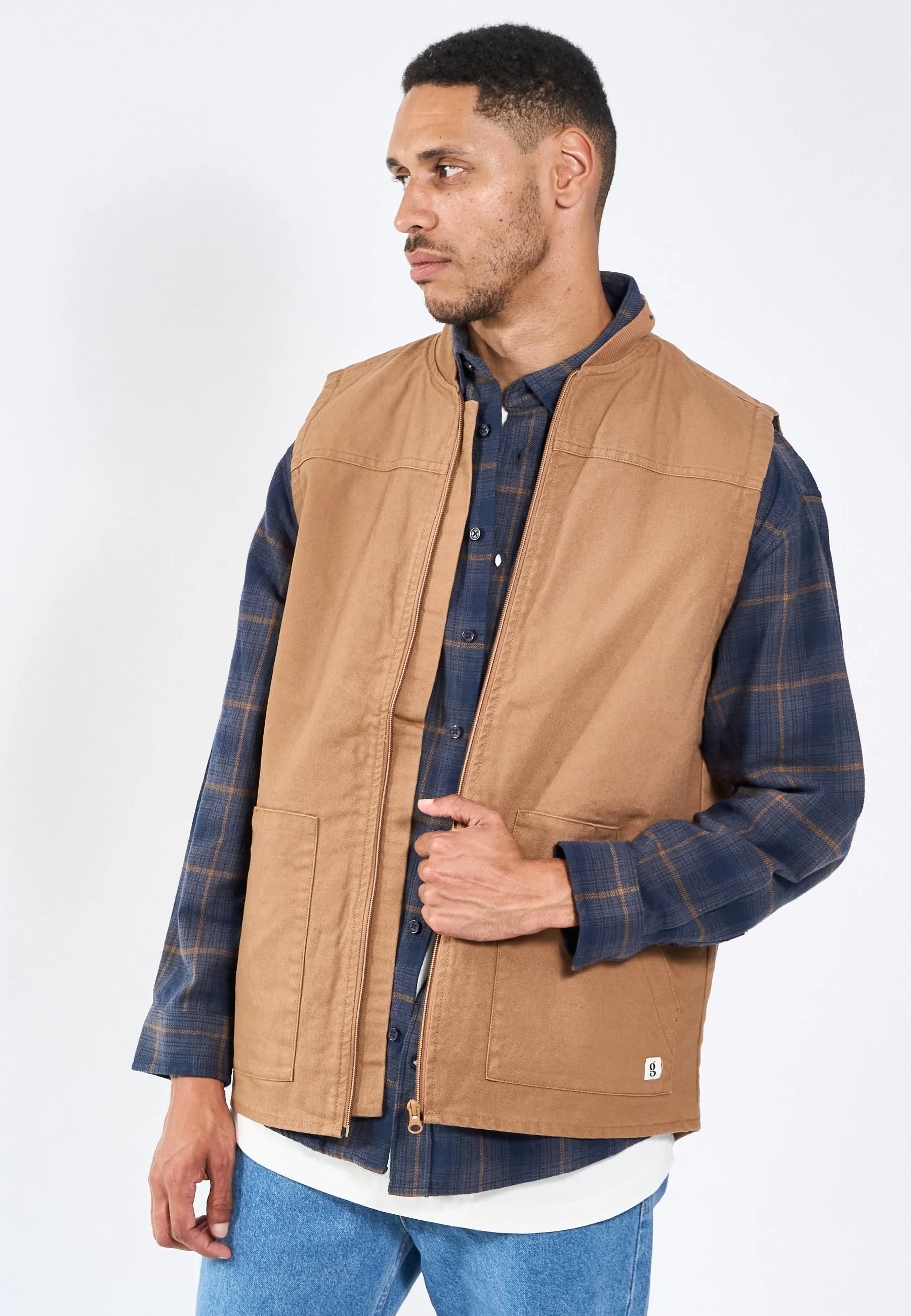 Heavy Canvas Vest - Sepia Tint Brown sold by Legends product image thumbnail 3