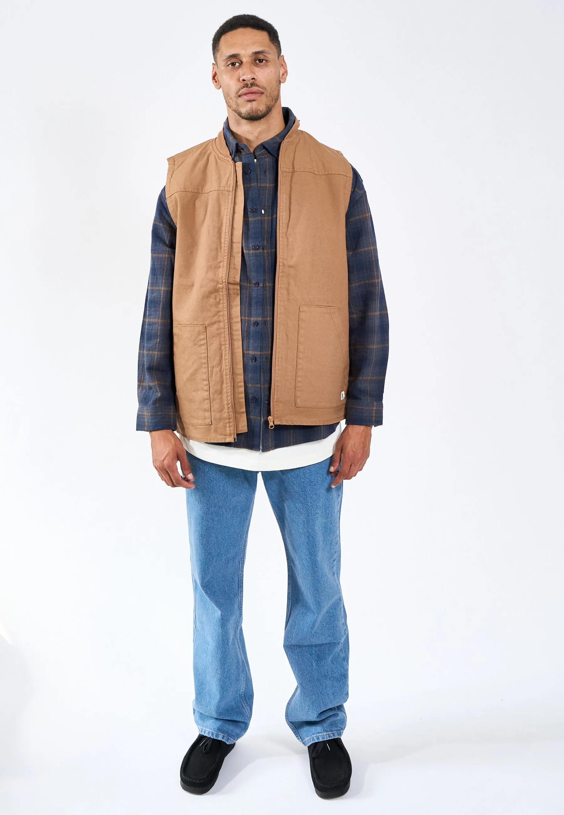 Heavy Canvas Vest - Sepia Tint Brown sold by Legends