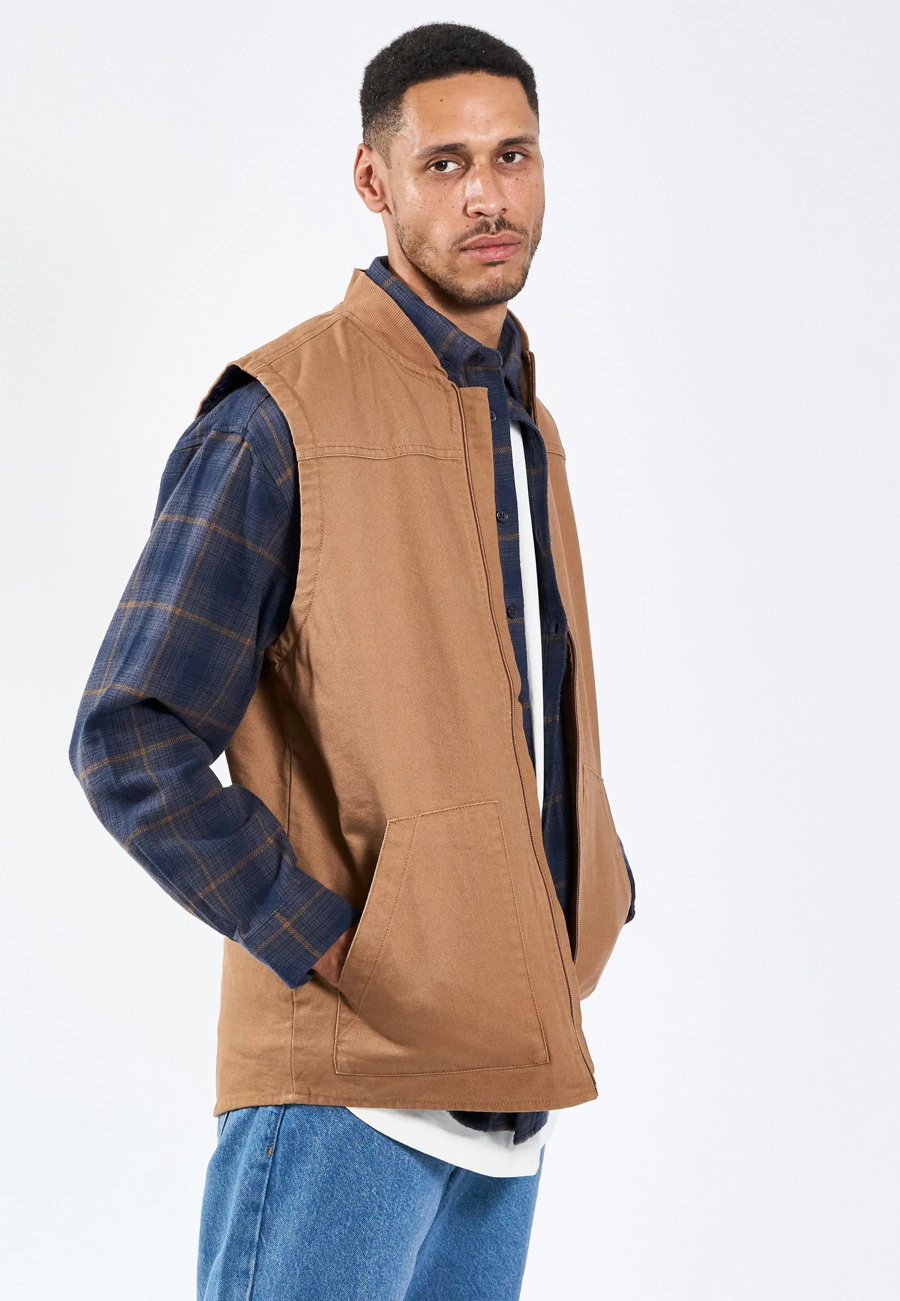 Heavy Canvas Vest - Sepia Tint Brown sold by Legends product image thumbnail 5