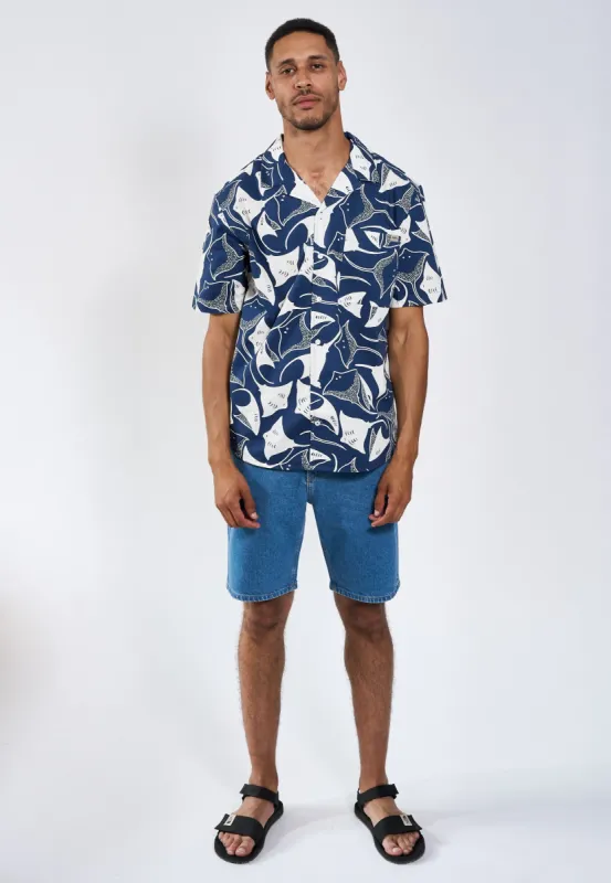 Sean Sting Ray Cuba SS shirt - Navy sold by Legends