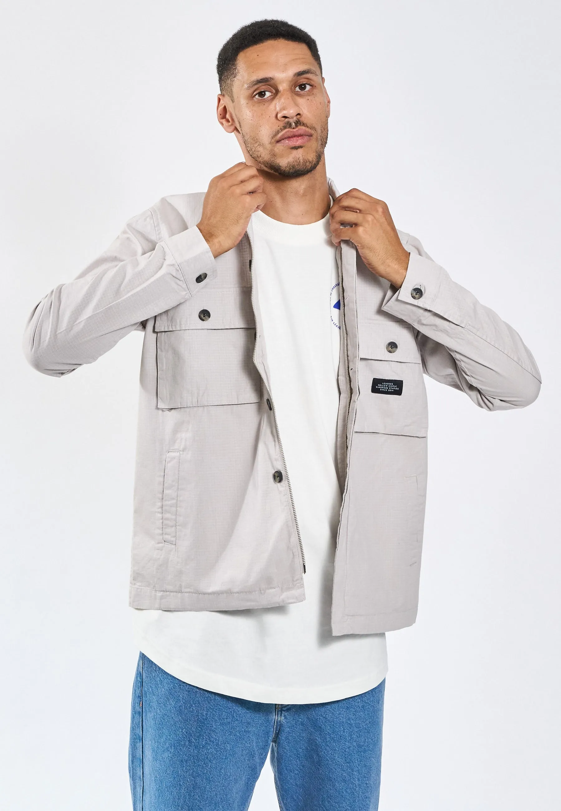 Monterey Overshirt - Grey sold by Legends product image thumbnail 4