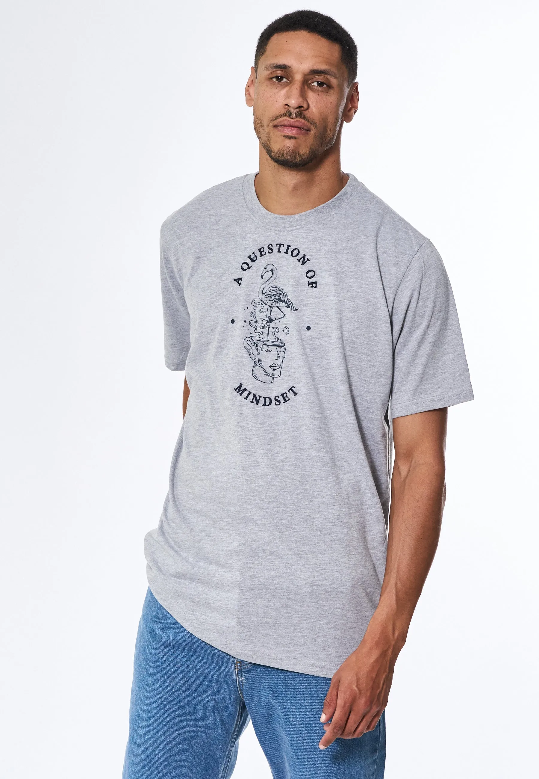 Tee Print Emb - Grey Melange sold by Legends product image thumbnail 3