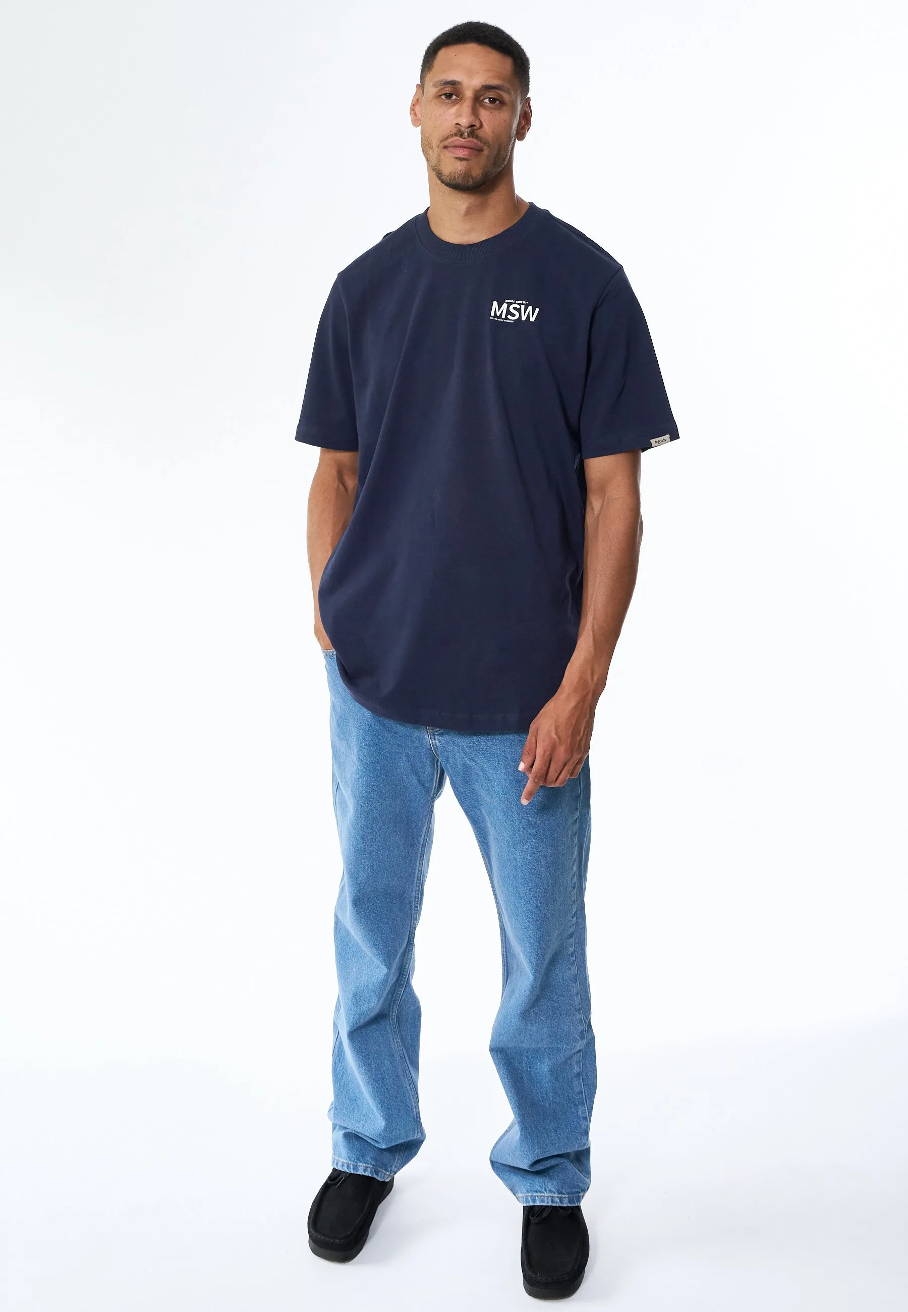 Bruce Text 3 tee - Navy Sea sold by Legends product image thumbnail 3