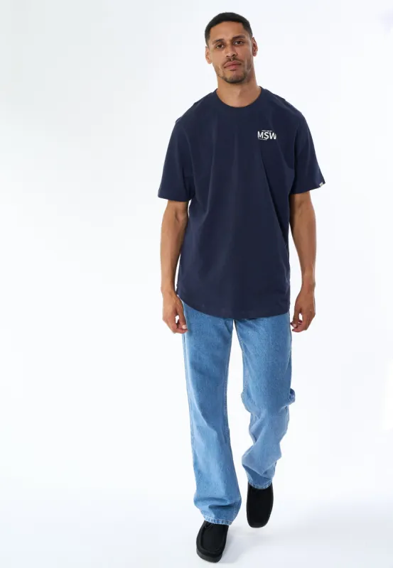 Bruce Text 3 tee - Navy Sea made by Legends