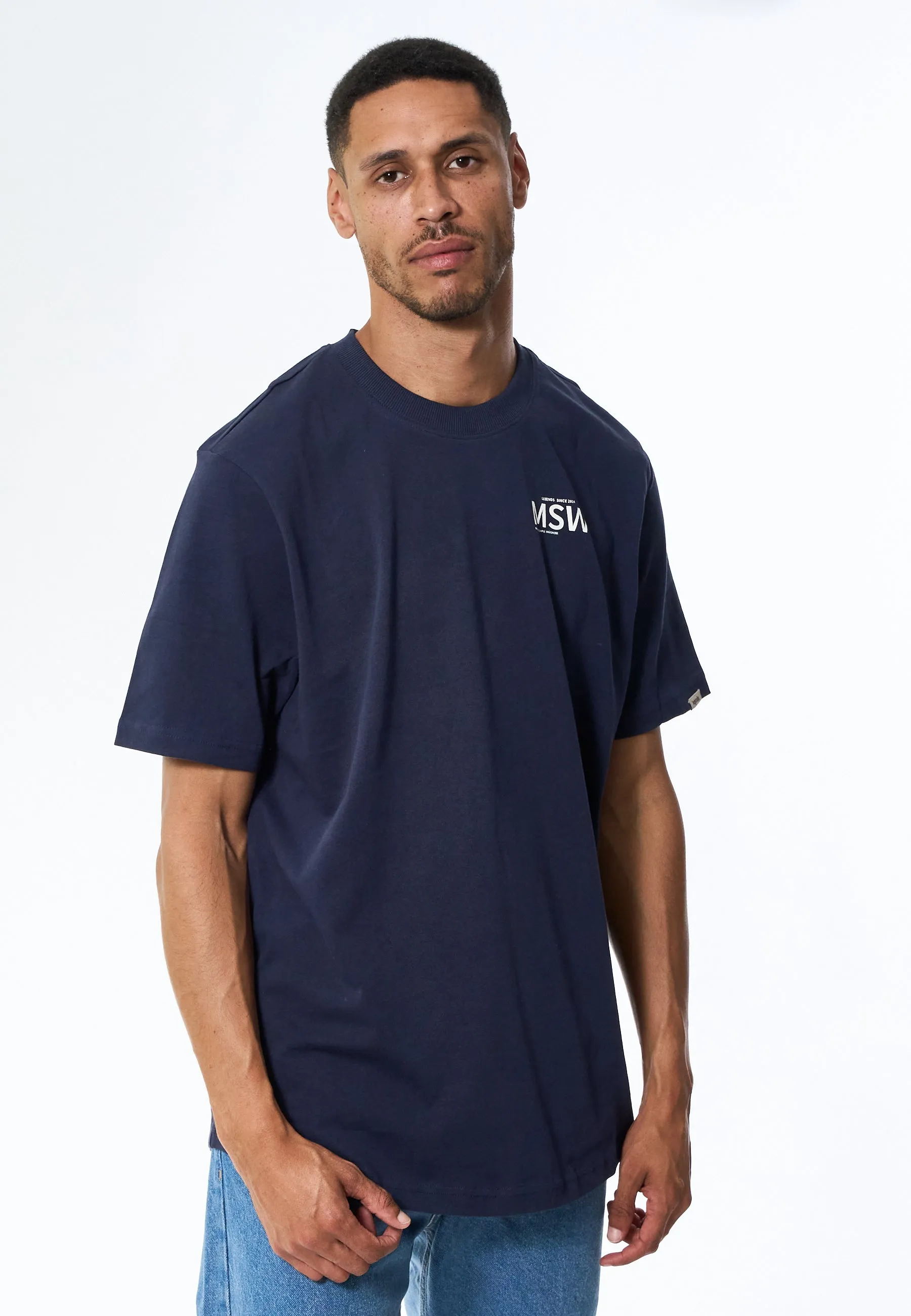 Bruce Text 3 tee - Navy Sea sold by Legends product image thumbnail 4