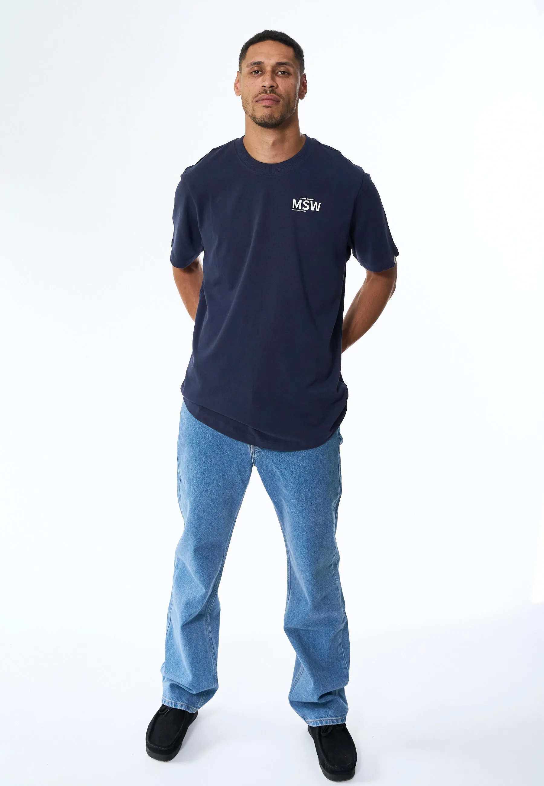 Bruce Text 3 tee - Navy Sea sold by Legends product image thumbnail 2